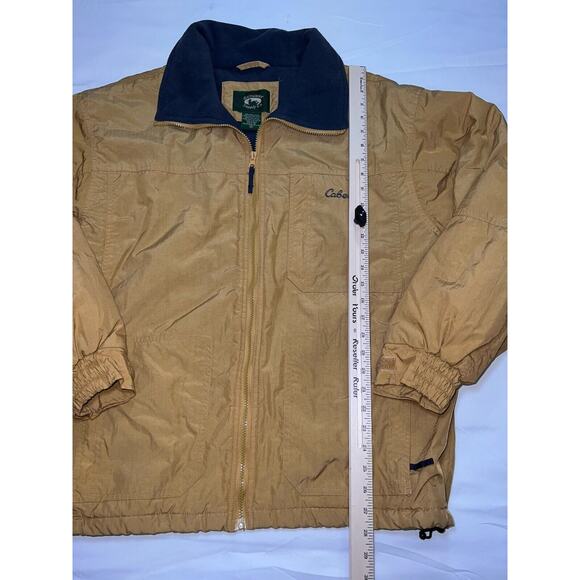 Cabelas Stillwater Supply Co Puffer Jacket Men's Size M Khaki Fleece-Lined Clean - Picture 7 of 16